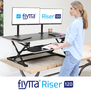 FLYTTA RISER 120 Dual Monitor Standing Desk Converter