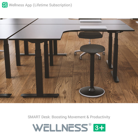 Yo-Yo DESK WELLNESS 3+ L-Shape SMART Standing Desk with Wellness APP