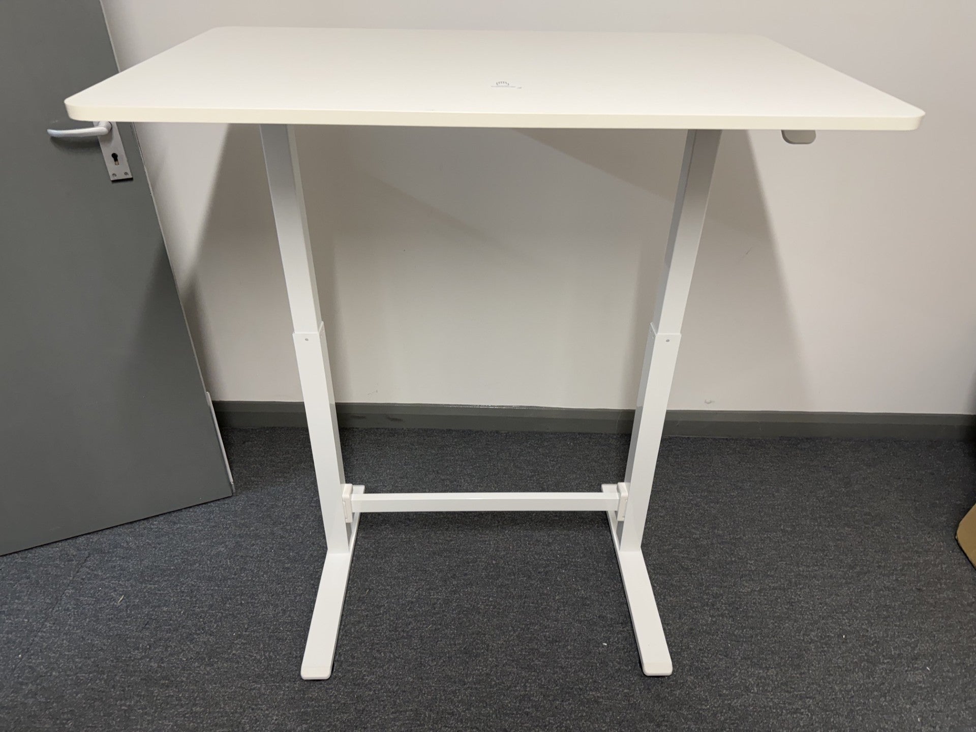 Manual Height Adjustable Standing Desk 100x60cm White