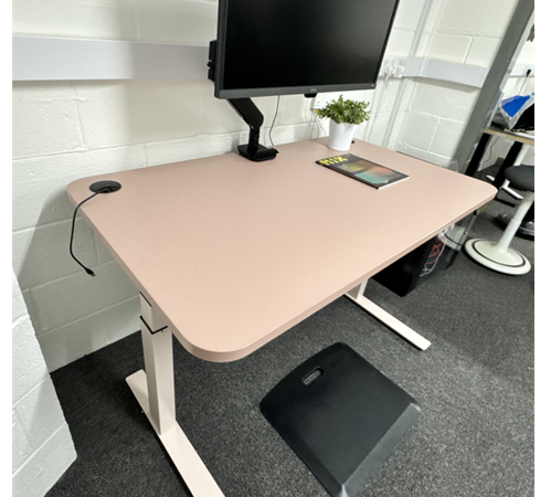 Dual Motor Standing Desk 160x80cm Pink