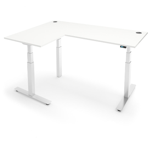 Yo-Yo DESK ALERT 3+  L-Shape SMART Standing Desk with Bluetooth Control