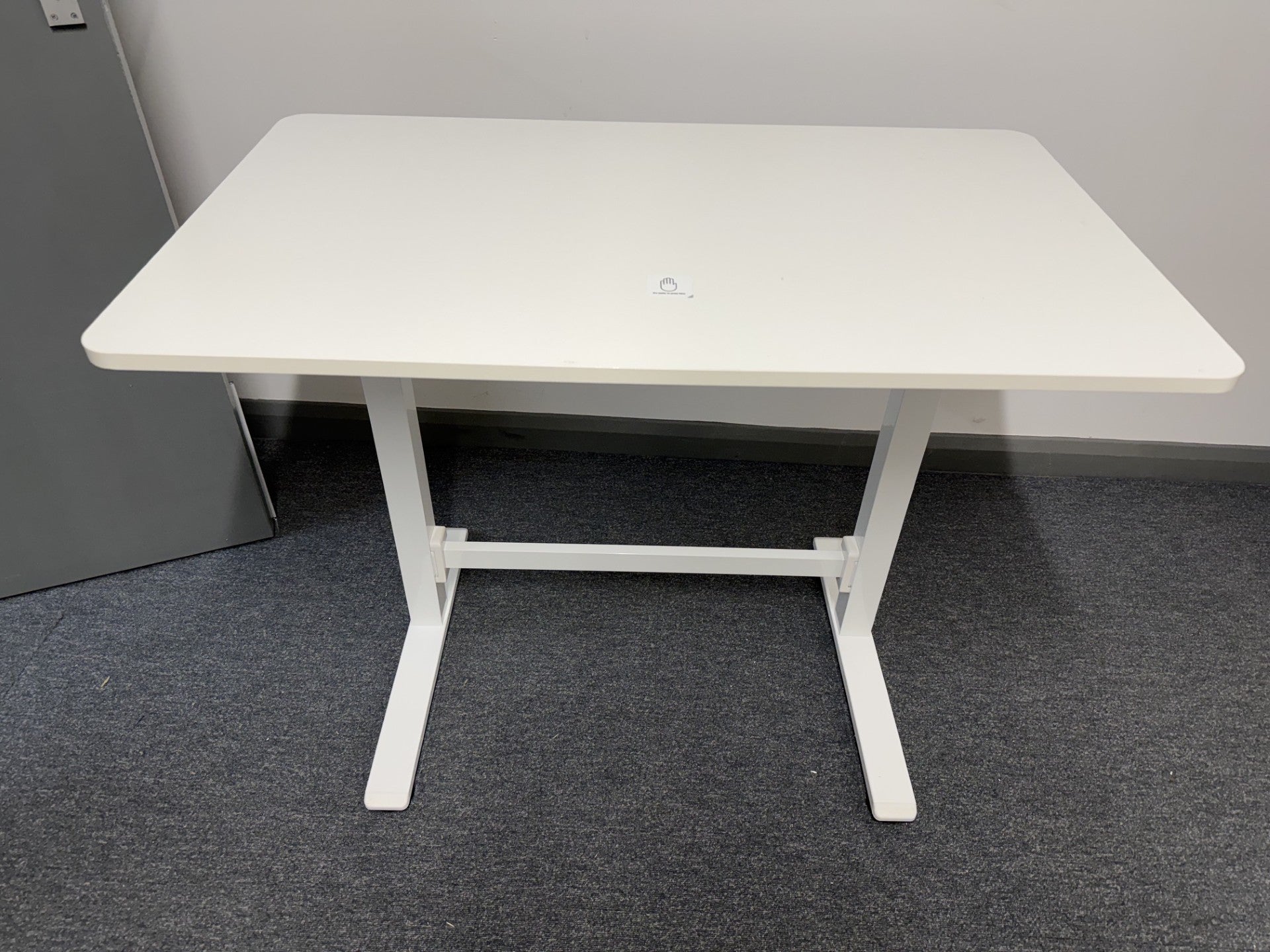Manual Height Adjustable Standing Desk 100x60cm White