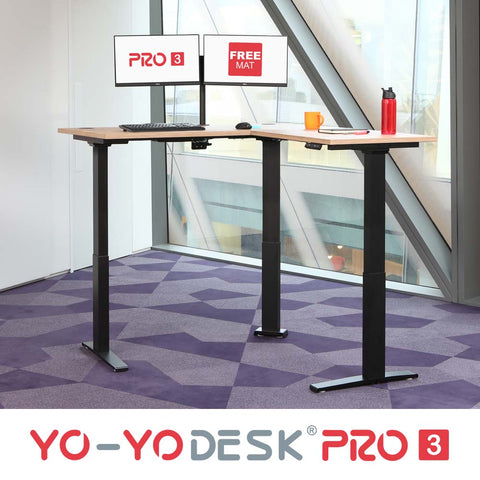 Yo-Yo DESK PRO 3 Triple Motor L-Shape Height Adjustable Standing Desk