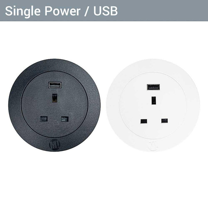 Single Power / USB - BLACK